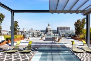 a view from the roof of a building with chairs at Soma 1br w concierge theater on-site retail SFO-1472 in San Francisco