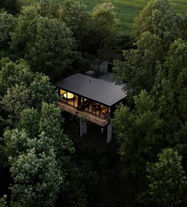 an overhead view of a house in the trees at Chado Belgrade in Belgrade