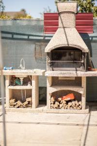 a model of a house with a pizza oven at Black Sea STAR in Chornomorsk
