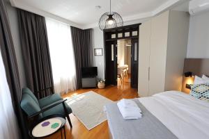 Postel nebo postele na pokoji v ubytování İstanbul Guesthouse