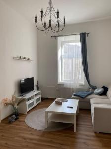 TV a/nebo společenská místnost v ubytování Horský apartmán Desná - Jizerky