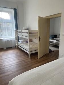 Postel nebo postele na pokoji v ubytování Horský apartmán Desná - Jizerky