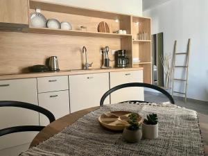 Kuchyň nebo kuchyňský kout v ubytování Αura Luxury Apartments