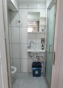 a bathroom with a sink and a toilet at Hane Apart in Istanbul