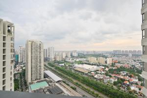 a view of a city with tall buildings at Wonderful 2 BR condo in Masteri T1, fully furnished with full amenities in Ho Chi Minh City