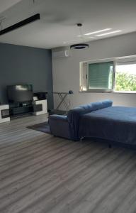 una camera con letto e TV a schermo piatto di Apartman ANI a Fiume (Rijeka)