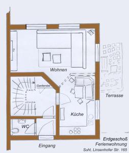 Půdorys ubytování Ferienwohnung am Domberg