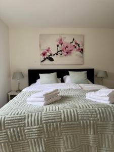 - une chambre avec un grand lit et 2 oreillers dans l'établissement Suite Dreamz, à Zandvoort