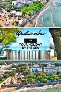 a collage of two pictures of a holiday by the sea at Aurelia Sea View in Torre Canne