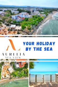 un collage de fotos de unas vacaciones junto al mar en Aurelia Sea View en Torre Canne