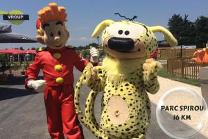 two people dressed in dog costumes standing next to each other at Pegau Bed Room in Châteauneuf-du-Pape