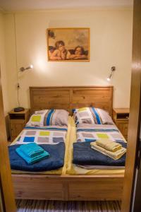 Кровать или кровати в номере Ferienwohnung-Franziska-Wuensche-Wohnung-1