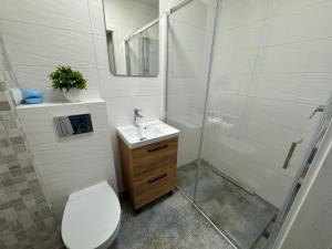 Koupelna v ubytování Apartament Okrzejówka + 8 fotografií