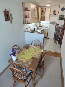 Kuchyň nebo kuchyňský kout v ubytování HushHush Apartman