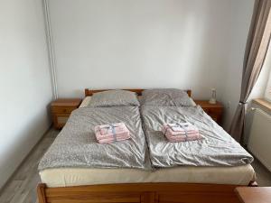 Postel nebo postele na pokoji v ubytování Apartmán Rézi
