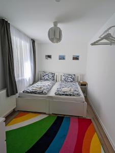 Postel nebo postele na pokoji v ubytování Haus im Hochtal
