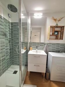 Koupelna v ubytování Appartement cosy refait à neuf, linge fourni