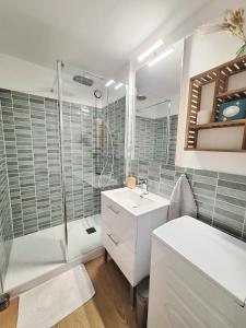 Koupelna v ubytování Appartement cosy refait à neuf, linge fourni