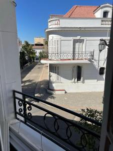 a view from a balcony of a white building at Casa Blanca in Santiago