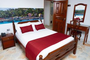 Uma cama ou camas num quarto em Hotel Steven