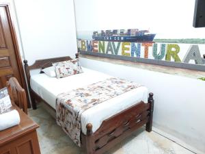 Uma cama ou camas num quarto em Hotel Steven