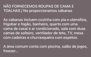 Capture d'écran d'un écran de téléphone portable avec les mots noocomposamines noramines dans l'établissement Pousada Haras Trevo de Ferro, Praia, Piscina e Campo, à Torres