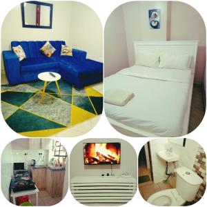 Un collage de cuatro fotografías de una habitación. en King's homes, en Nairobi