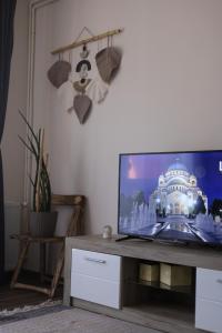 TV a/nebo společenská místnost v ubytování Stan Andja