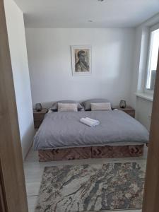 Ένα ή περισσότερα κρεβάτια σε δωμάτιο στο Apartmán Lúčky Bojnice