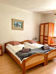 Posteľ alebo postele v izbe v ubytovaní VILLA LÚČKY