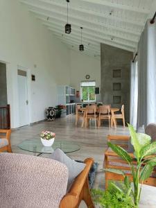 a living room with a couch and a table at 259 Residencies in Kandy