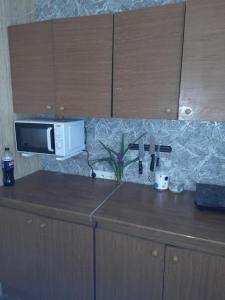 Kuchyň nebo kuchyňský kout v ubytování Eva Hostel