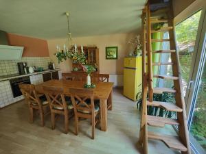Kuchyň nebo kuchyňský kout v ubytování Ferienhaus Seemühl