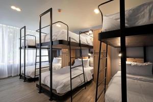Načrt razporeditve prostorov v nastanitvi Simply Sleep Hostel