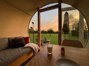 Posezení v ubytování Eco-lodge locatie De Boergondier