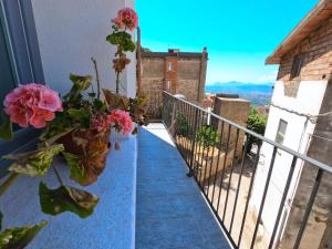 A balcony or terrace at Dommu de Nannai Moro: Appartamento con terrazza