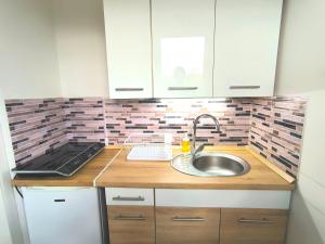 Kuchyň nebo kuchyňský kout v ubytování Katica Apartman