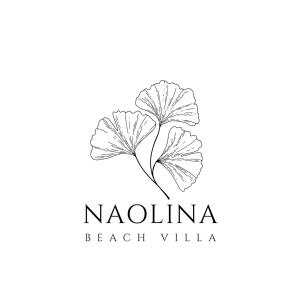 a logo for a beach villa with a leaf drawing at Naolina Beach Villa in Weligama