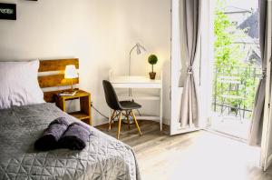 Posteľ alebo postele v izbe v ubytovaní 3 room apartment in the beautiful street