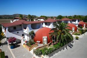 an aerial view of a house with a red roof at Nirvana Club Village in Botricello