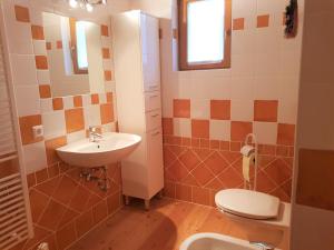 y baño con lavabo y aseo. en Haus Renata by Globalimmoservice en Bad Kleinkirchheim