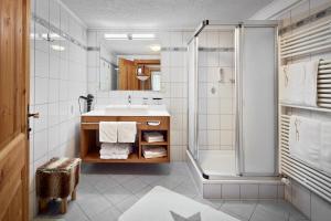 Ванная комната в Pension Heilbad Burgwies