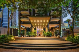O edifício em que o hotel se localiza