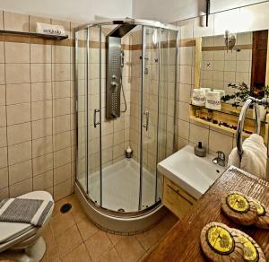 Kúpeľňa v ubytovaní Corfu Sokraki Villas