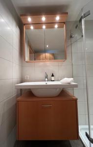 Vannituba majutusasutuses Gorgeous Apartment In The Heart Of Zweisimmen