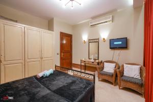 Ένα ή περισσότερα κρεβάτια σε δωμάτιο στο El Gouna 2 bedrooms apartment South Marina Ground Floor