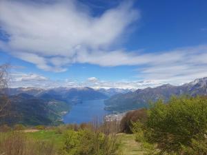 a view of a lake in the mountains at CASA VACANZA LA TERRAZZA in Valbrona