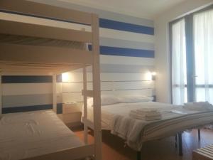 เตียงสองชั้นในห้องที่ Villetta Garibaldi