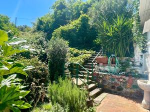 einen Garten mit einer Reihe von Treppen und Pflanzen in der Unterkunft Casa Anima 7 - Citra 011001-LT-0178 in Ameglia