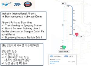 a screenshot of a cell phone screen with a map at Stay Naroseoda in Incheon